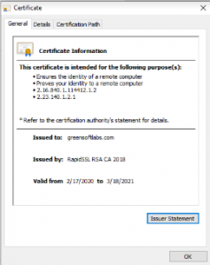 ssl/tls certificate